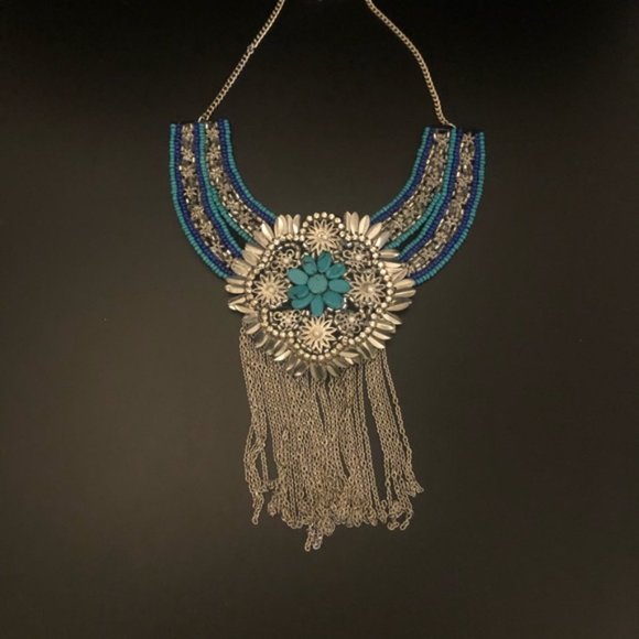 Beaded Statement Necklace - Picture 2 of 3